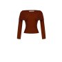 dámsky kvalitný pulover Rinascimento hnedý CFM0010175175003
