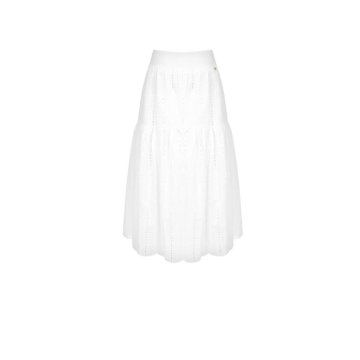 Dámska madeira midi sukňa biela Rinascimento CFC80103600003