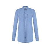 Dámska denimová košeľa modrá Rinascimento CFC80103021003