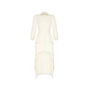 Dámske košeľové asymetrické šaty biele Rinascimento CFC80018007002