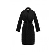 Dámsky značkový županový kabát čierny Rinascimento CFC80106776003