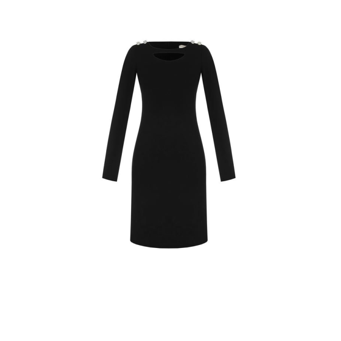 Dámske elegantné šaty na zips čierne Rinascimento CFC80106715003