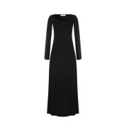 Dámske maxi úpletové šaty čierne Rinascimento CFC80107111003