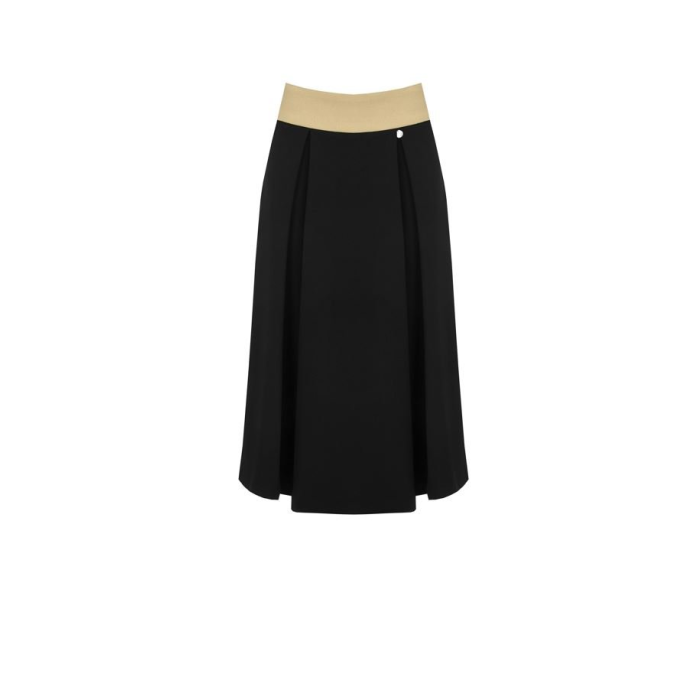 Dámska elegantná áčková sukňa čierna Rinascimento CFC80107124003