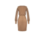 Dámske pletené kvalitné šaty hnedé Rinascimento CFC80107173003
