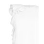 značkové biele tričko z bavlny s volánmi  Rinascimento1000648729683 L