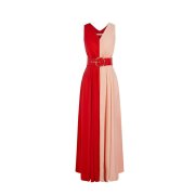 Dámske dlhé letné šaty s opaskom červené Rinascimento CFC80108785003