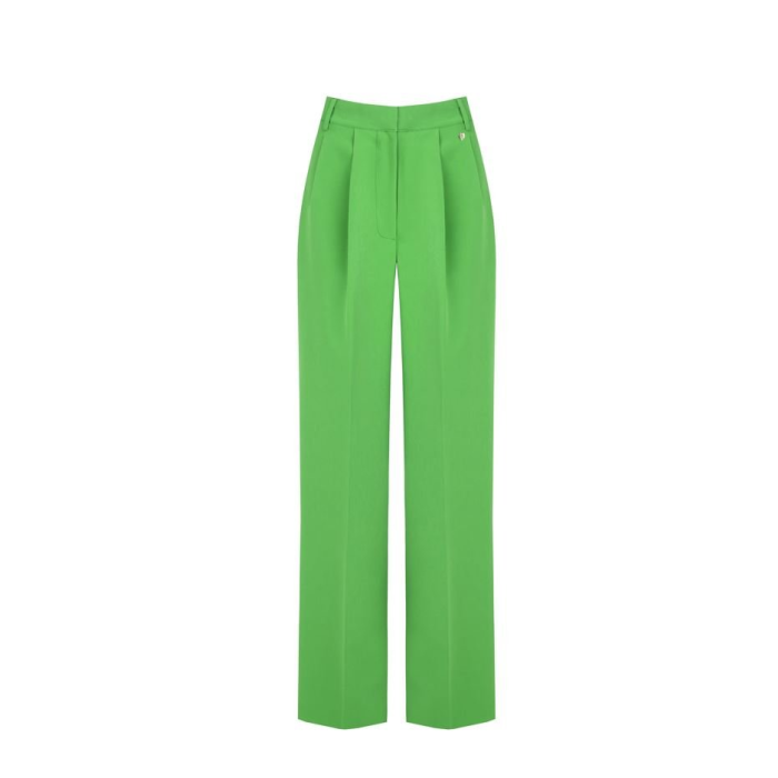Dámske široké kostýmové nohavice zelené Rinascimento CFC80108646003
