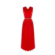 Dámske dlhé elegantné letné šaty červené Rinascimento CFC80018569002