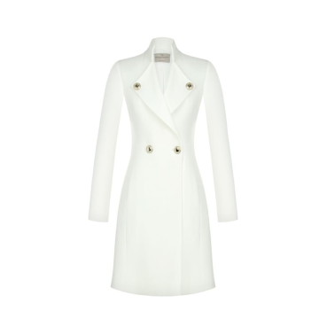 Dámsky kabát na gombíky biely Rinascimento CFC80107872003