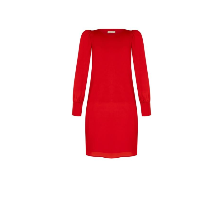 Dámske šaty s dlhým rukávom červené Rinascimento CFC80108360003