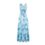 Dámske dlhé kvetované šaty modré Rinascimento CFC80109114003