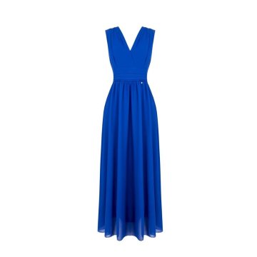 Dámské kráľovsky modré dlhé šaty Rinascimento CFC80109773003