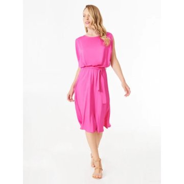 Dámske letné šaty bez rukávov ružové Rinascimento CFC80109765003