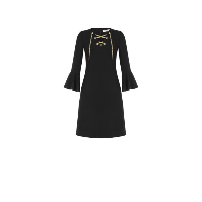 Dámske elegantné krátke šaty čierne Rinascimento CFC80110106003