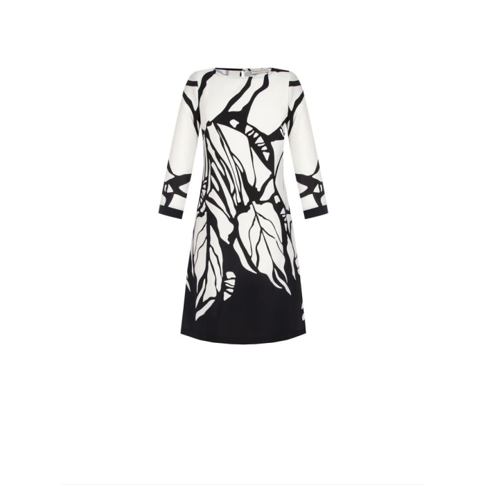 Dámske elegantné krátke šaty čierno-biele Rinascimento CFC80110146003