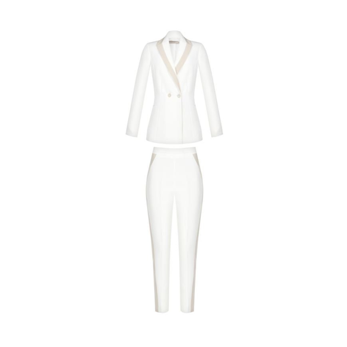 Dámsky elegantný biznis kostým biely Rinascimento CFC80110171003