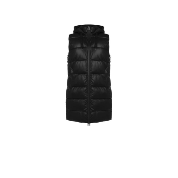 Dámska vesta na zips s kapucňou čierna Rinasimento CFC80109125003