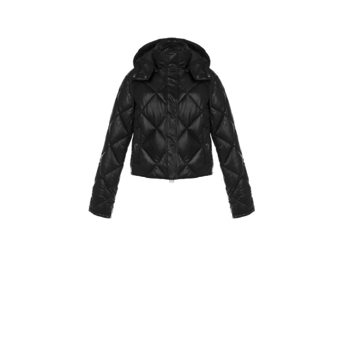 Dámska zimušná bunda na zips čierna Rinascimento CFC80109126003