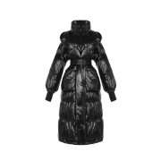 Dámska štýlová dlhá bunda na zimu čierna Rinascimento CFC80109140003