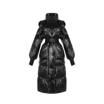 Dámska štýlová dlhá bunda na zimu čierna Rinascimento CFC80109140003