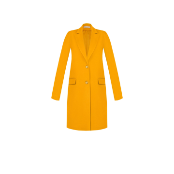 Dámsky kvalitný kabát okrový-žltý Rinascimento CFC80110212003
