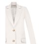 Luxusný krátky kabát krémovo-biely Rinascimento CFC80110212003