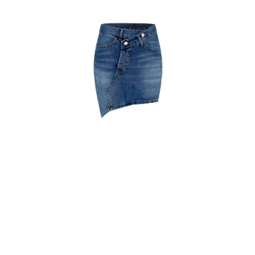 Dámska asymetrická rifľová sukňa modrá Rinascimento CFC80114324003