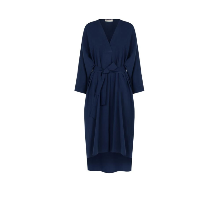 Dámske letné šaty s opaskom modré Rinascimento CFC80114311003