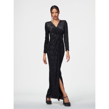luxusné večerné šaty čierne kvalitné Rinascimento CFC0116952003