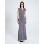 luxusné dlhé strieborné šaty Rinascimento cfc0119825003
