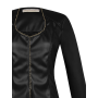 Dámska čierna elegantná koženková bunda Rinascimento 1000637032039 S