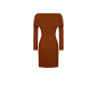 Dámske svetrové šaty hnedé Rinascimento 1000639058631 S/M
