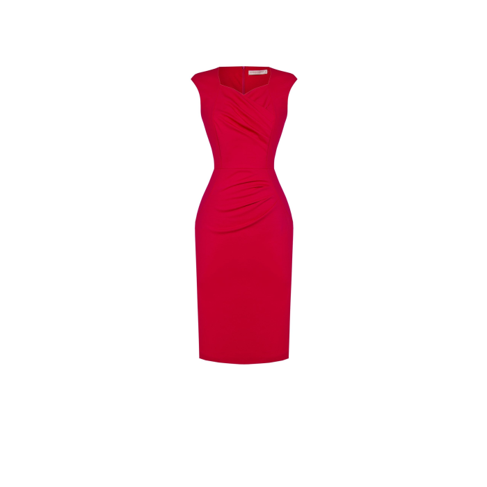 kvalitné dámské luxusné šaty červené CFC0102000003