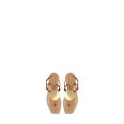 Dámske ploché kožené sandále hnedé Rinascimento 100064488091 38
